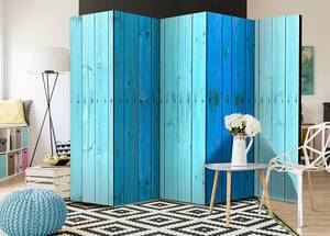 Kamerscherm The Blue Boards Acoustic vlies op massief hout - turquoise - 225 x 172 cm