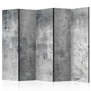 Paravent Fresh Concrete 1 côté Intissé sur bois massif - Gris - 225 x 172 cm