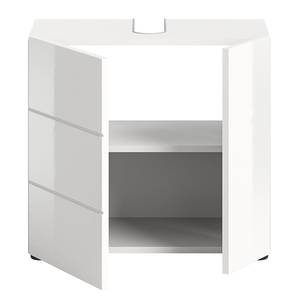 Waschbeckenunterschrank Nylum 60 cm Hochglanz Weiß / Matt Weiß