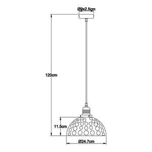 Pendelleuchte Salvy Typ D Farbglas / Eisen - 1-flammig