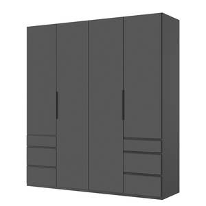 Drehtürenschrank Level36 - 216 cm Typ A Graphit - Breite: 150 cm - Ohne Spiegeltür/-en