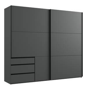 Schwebetürenschrank Level36 216 cm Typ A Graphit - Breite: 250 cm - Ohne Spiegeltür/-en