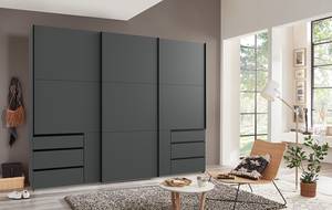 Schwebetürenschrank Level36 216 cm Typ A Graphit - Breite: 300 cm - Ohne Spiegeltür/-en