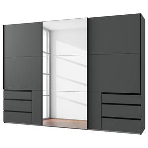 Schwebetürenschrank Level36 216 cm Typ A Graphit - Breite: 300 cm - Mit Spiegeltür/-en