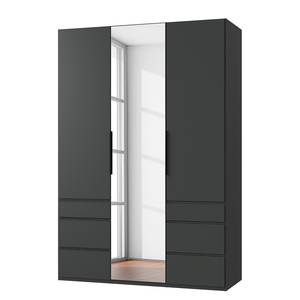 Drehtürenschrank Level36 - 236 cm Typ A Graphit - Breite: 150 cm - Mit Spiegeltür/-en