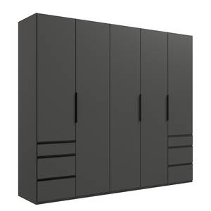 Drehtürenschrank Level36 - 236 cm Typ A Graphit - Breite: 250 cm - Ohne Spiegeltür/-en