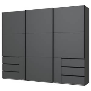 Schwebetürenschrank Level36 236 cm Typ A Graphit - Breite: 300 cm - Ohne Spiegeltür/-en