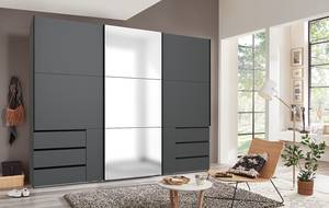 Schwebetürenschrank Level36 236 cm Typ A Graphit - Breite: 300 cm - Mit Spiegeltür/-en