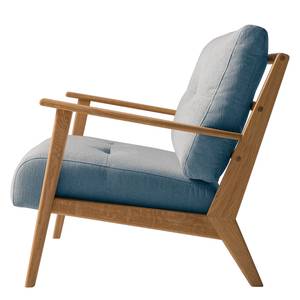 Fauteuil TIMON Geweven stof Saia: Jeansblauw