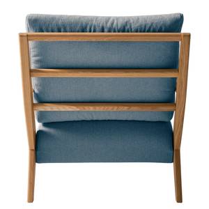 Fauteuil TIMON Geweven stof Saia: Jeansblauw