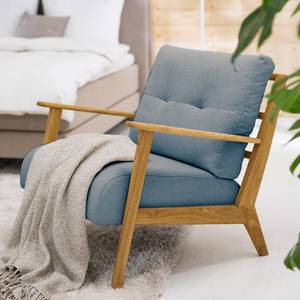 Fauteuil TIMON Geweven stof Saia: Jeansblauw