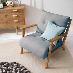 Fauteuil TIMON Geweven stof Saia: Jeansblauw