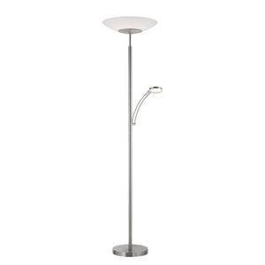 Lampadaire Alfred Verre opalin - 2 ampoules - Argenté