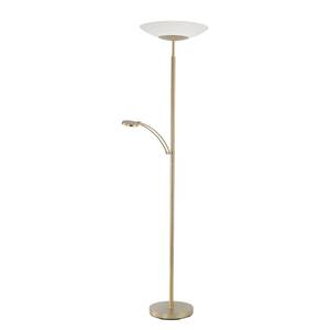 Staande lamp Alfred opaalglas - 2 lichtbronnen - Messing