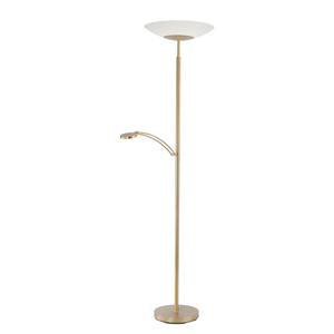 Staande lamp Alfred opaalglas - 2 lichtbronnen - Messing