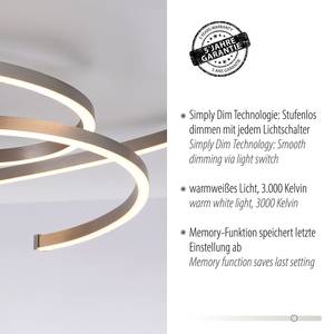 LED-plafondlamp Danilo aluminium/kunststof - zilverkleurig