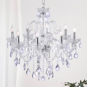 Lustre Gracia Verre cristallin - 8 ampoules - Translucide