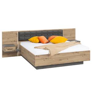 Struttura letto Sakoni Similpelle - Effetto quercia Artisan