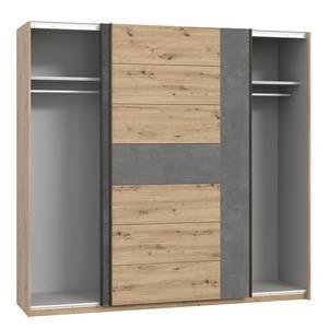 Schwebetürenschrank Sakoni Eiche Artisan Dekor - Breite: 220 cm