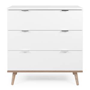 Cassettiera Gealla Bianco / Effetto rovere Sonoma - Larghezza: 80 cm