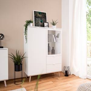 Highboard Gealla wit/Sonoma eikenhouten look