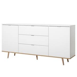 Sideboard Gealla 180 cm Weiß / Eiche Sonoma Dekor