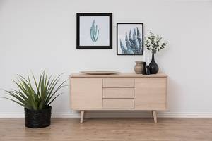 Enfilade Nelanas Placage en bois véritable - Chêne clair