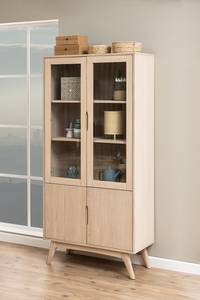 Armoire vitrine contreplaquée Meja Chêne clair