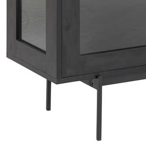 Sideboard Sitahna Esche Schwarz Dekor / Schwarz