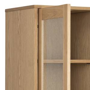 Credenza con vetrina Montville Impiallacciatura in vero legno - Rovere