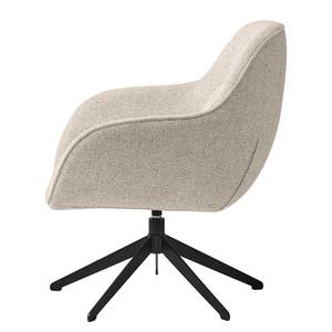 Poltrona lounge Baracoa Bouclé / Acciaio - Beige / Nero