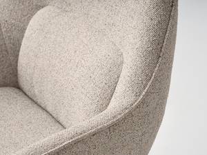 Loungefauteuil Baracoa bouclé/staal - beige/zwart