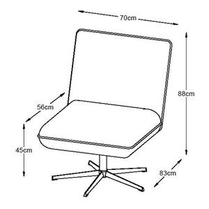 Loungefauteuil Ariporo Crème