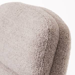 Relaxfauteuil Caitano met voetenbank bouclé/staal - grijs/zwart