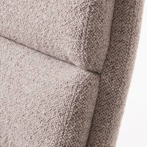 Relaxsessel Caitano mit Fußhocker Bouclé / Stahl - Taupe / Schwarz