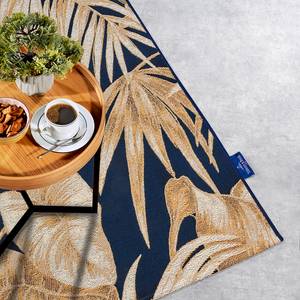 In- & Outdoor Teppich Oktavie Polyester / BCF - Dunkelblau / Gold - 200 x 285 cm