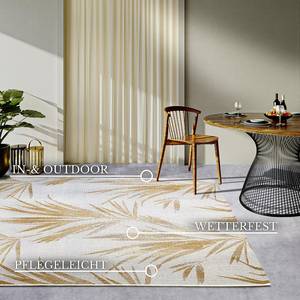 In- & Outdoor Teppich Charles Polyester / BCF - Creme / Gold - 120 x 180 cm