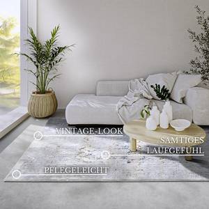 Kurzflorteppich Wendelin Polyester - Creme - 115 x 170 cm