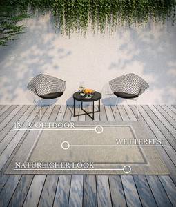 In- & Outdoor Teppich Luitwin Polypropylen - Natur / Braun - 115 x 170 cm