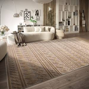 Kurzflorteppich Catherine Recyceltes Polyester - Beige - 200 x 290 cm