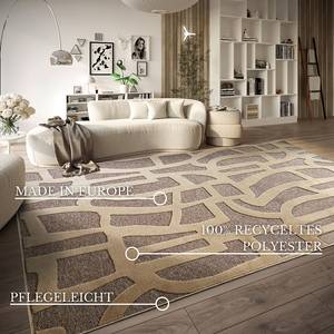 Kurzflorteppich Therese Recyceltes Polyester - Beige - 200 x 290 cm