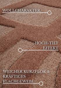 Kurzflorteppich Therese Recyceltes Polyester - Kupfer - 160 x 230 cm