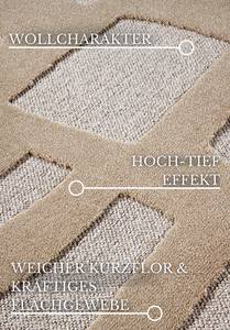 Kurzflorteppich Therese Recyceltes Polyester - Creme - 200 x 290 cm