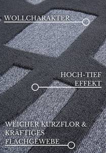 Kurzflorteppich Therese Recyceltes Polyester - Anthrazit - 200 x 290 cm