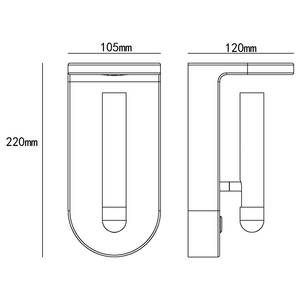 LED-Wandleuchte Christine Klarglas / Gips - 1-flammig