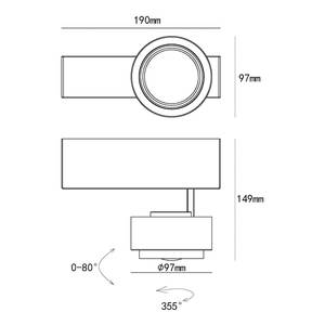 LED-Deckenleuchte Christine Klarglas / Gips - 1-flammig