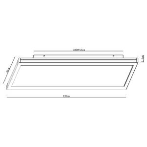 LED-Deckenleuchte Carla Typ B Acryl / Eisen - 2-flammig