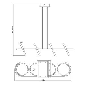 LED-Pendelleuchte Wolfhard Typ C Aluminium / Silikon - 1-flammig