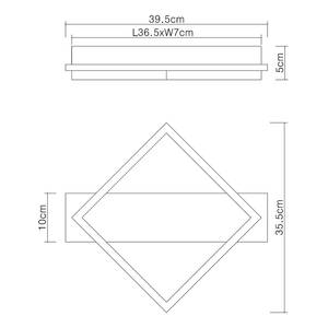 LED-Deckenleuchte Lesina Aluminium / Acrylglas - Flammenanzahl: 1