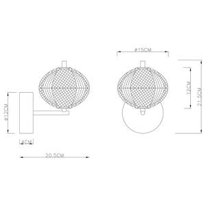 LED-Wandleuchte Aida Acrylglas / Eisen - 1-flammig